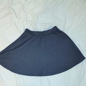 Mossimo Gray Quilted Skater Mini Skirt